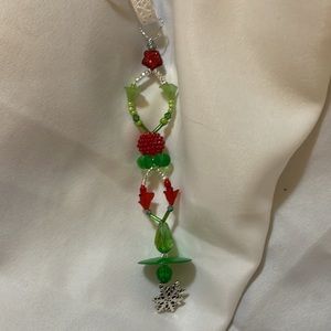 Handmade Christmas Ornament or Sun Catcher w New, Vintage & Upcycled Beads